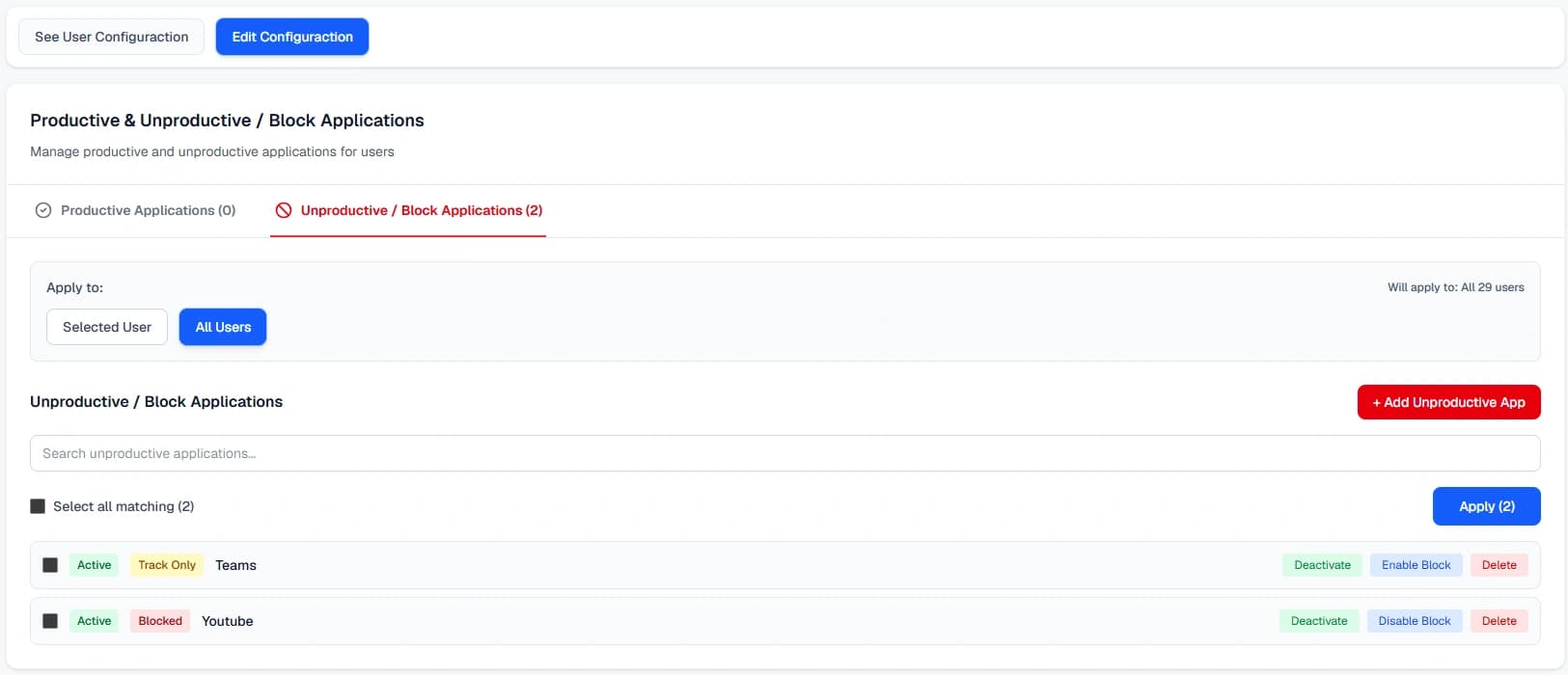 Application Blocking