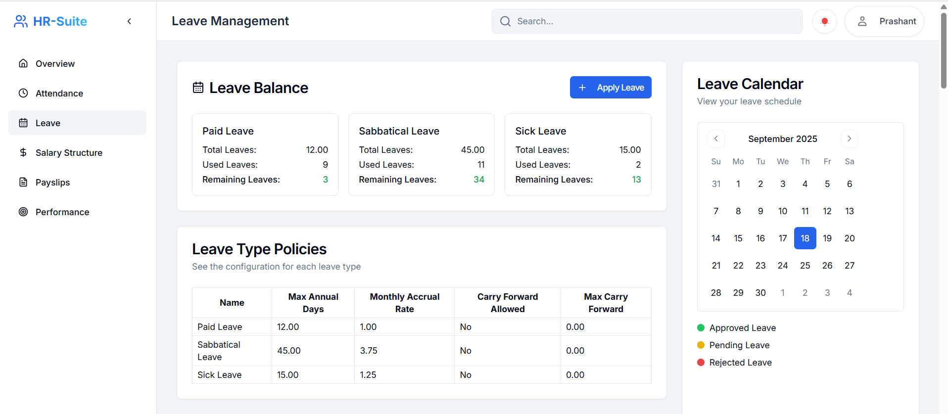 Advanced Leave Management